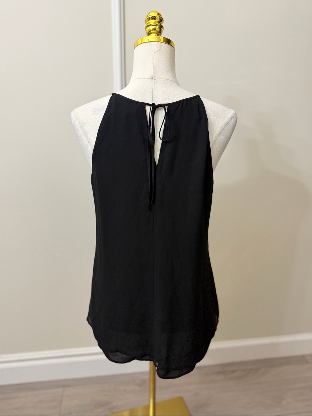 White House Black Market Black Beaded Halter Camisole - Picture 7 of 9